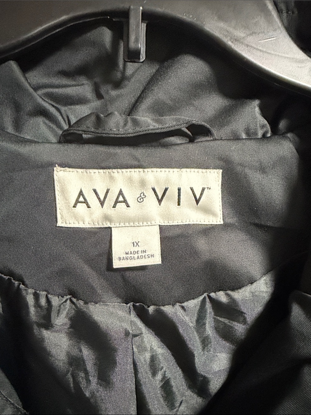 Ava & Viv Black Hooded Drawstring Anorak - Picture 2 of 3